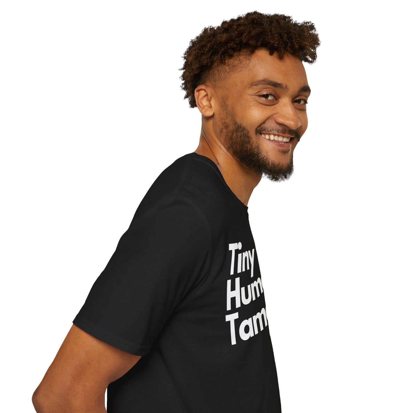 Tiny Human Tamer W/ White Design - Unisex Softstyle T-Shirt