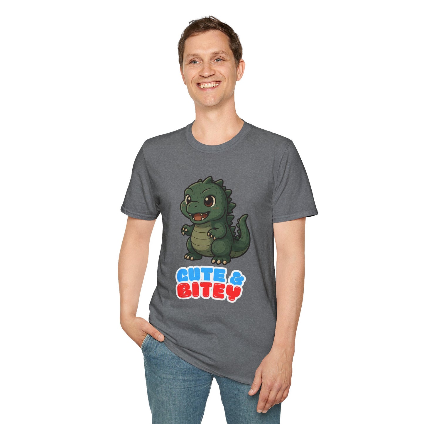 Cute & Bitey /W White Outline - Unisex Softstyle T-Shirt