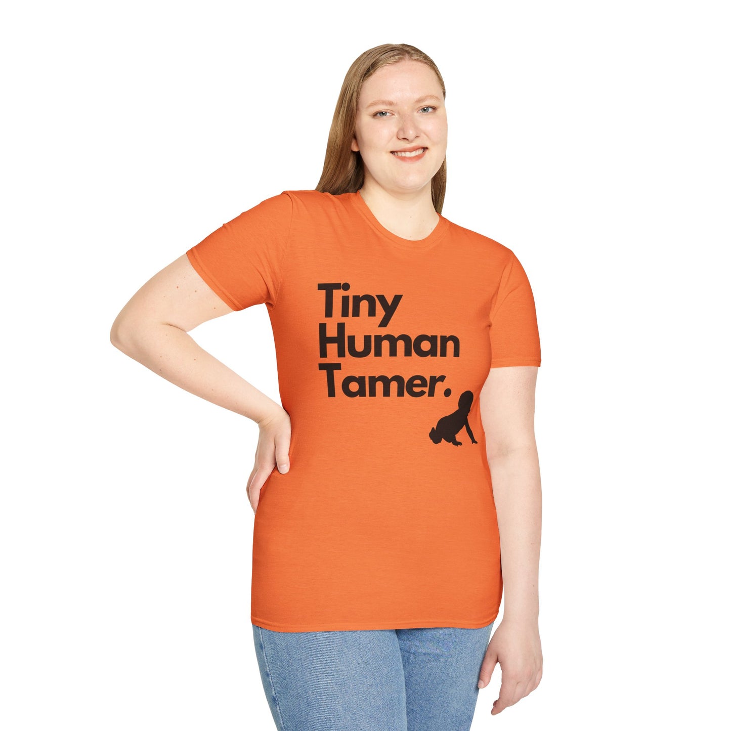 Tiny Human Tamer W/ Black Design - Unisex Softstyle T-Shirt