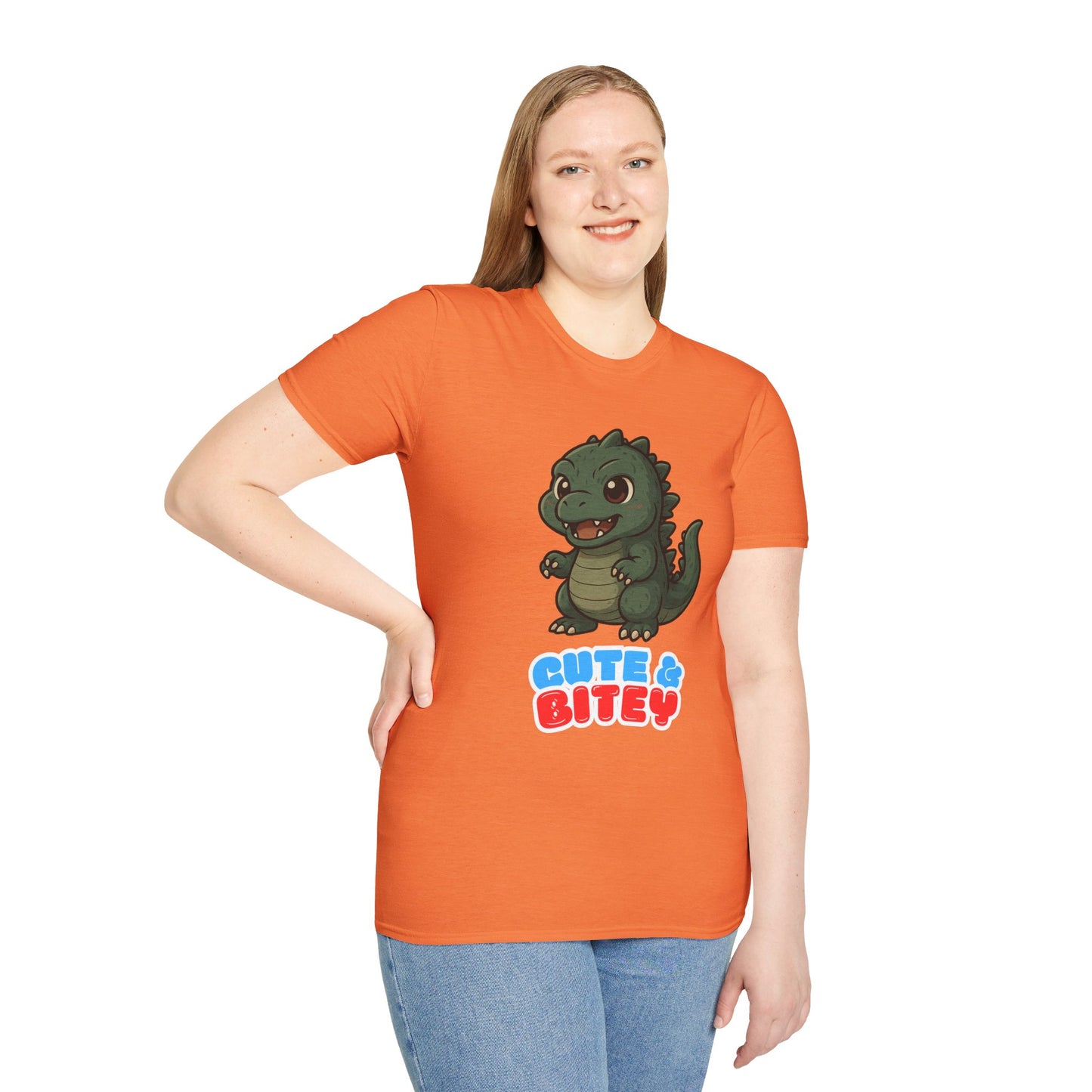 Cute & Bitey /W White Outline - Unisex Softstyle T-Shirt