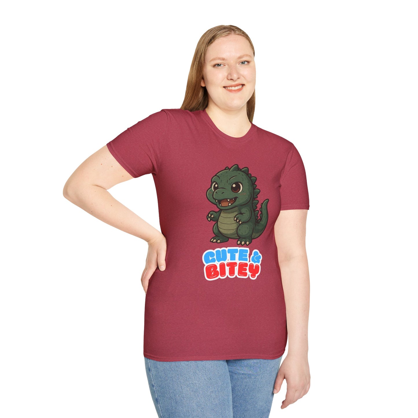 Cute & Bitey /W White Outline - Unisex Softstyle T-Shirt