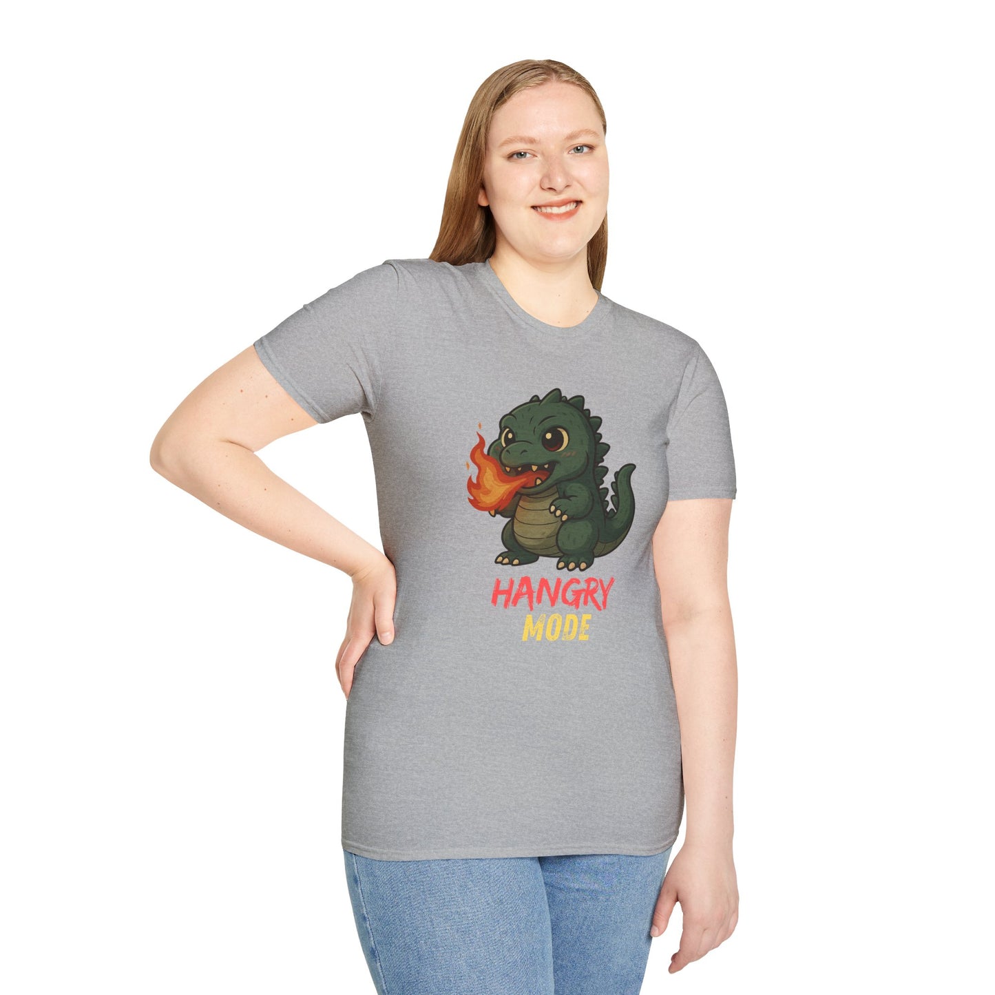 Hangry Mode Dino - Unisex Softstyle T-Shirt