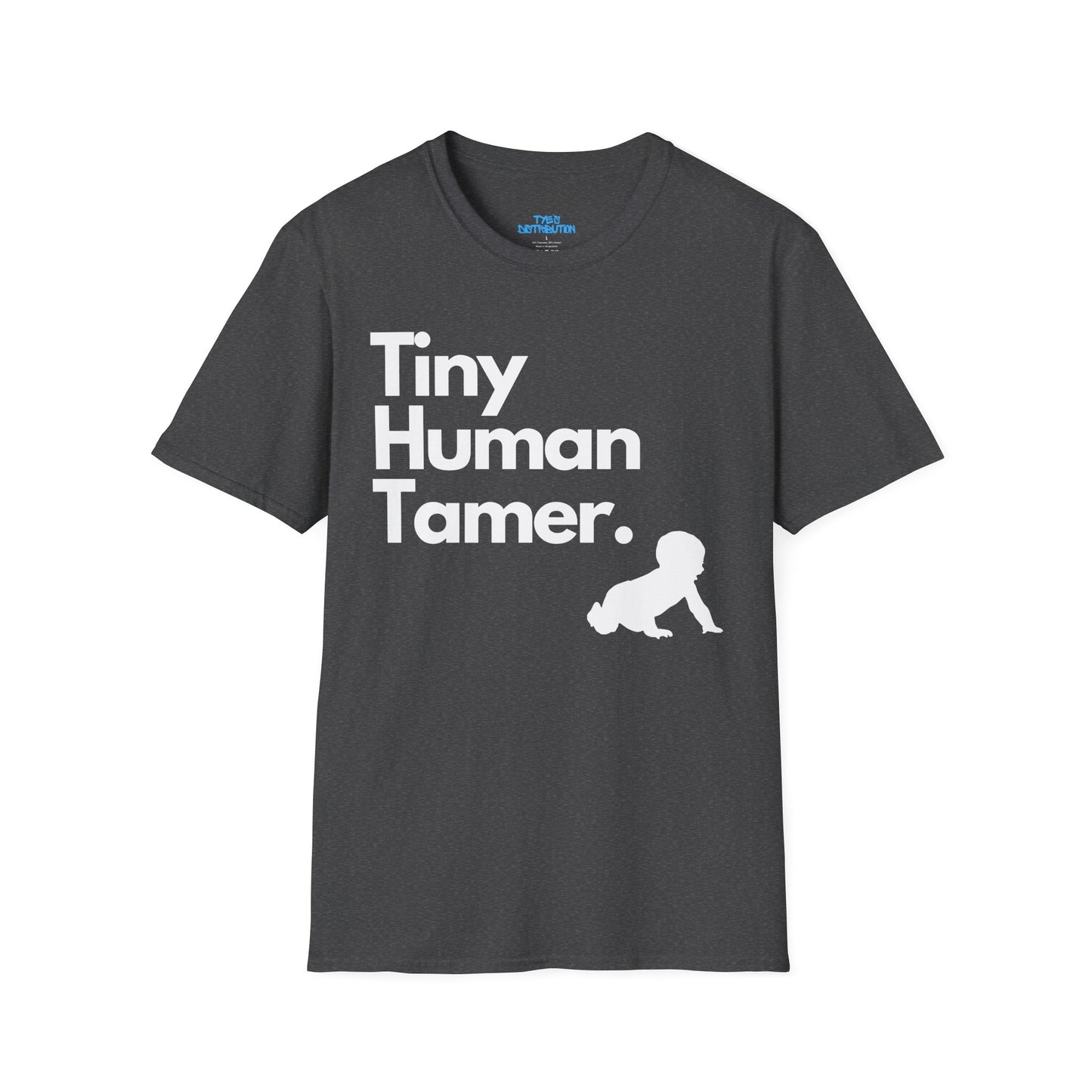 Tiny Human Tamer W/ White Design - Unisex Softstyle T-Shirt