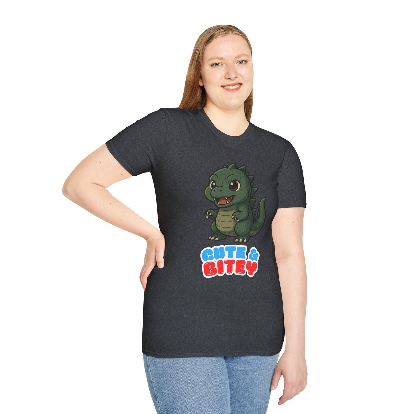 Cute & Bitey /W White Outline - Unisex Softstyle T-Shirt