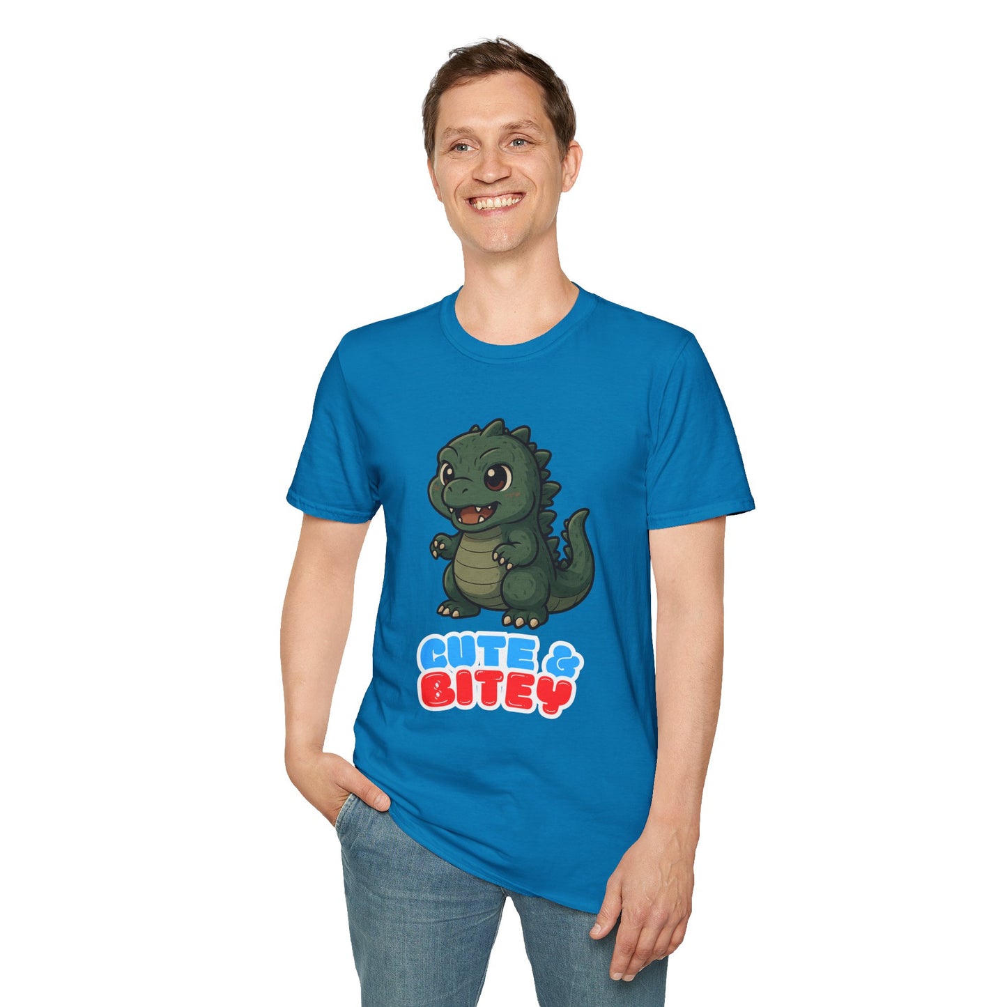 Cute & Bitey /W White Outline - Unisex Softstyle T-Shirt
