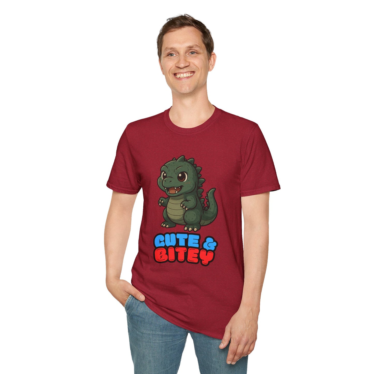 Cute & Bitey Dino - Unisex Softstyle T-Shirt