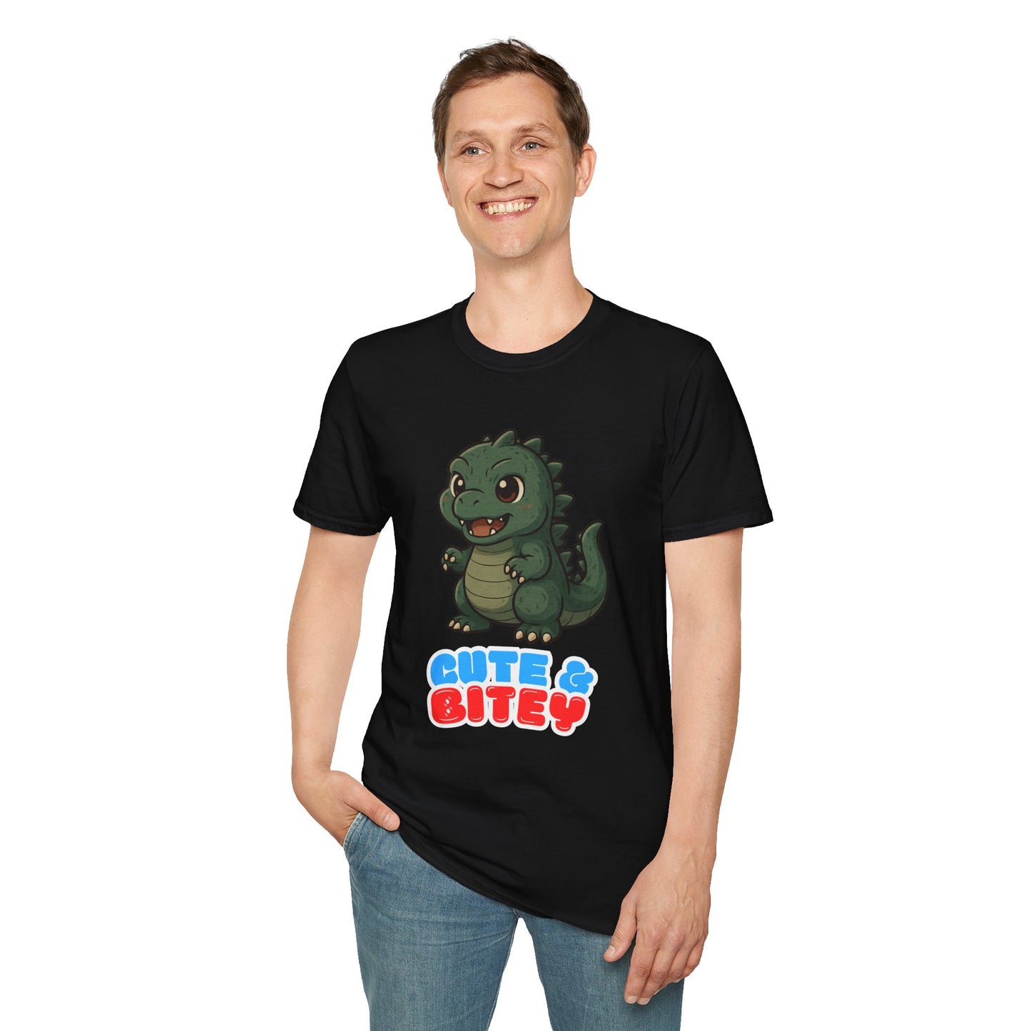 Cute & Bitey /W White Outline - Unisex Softstyle T-Shirt