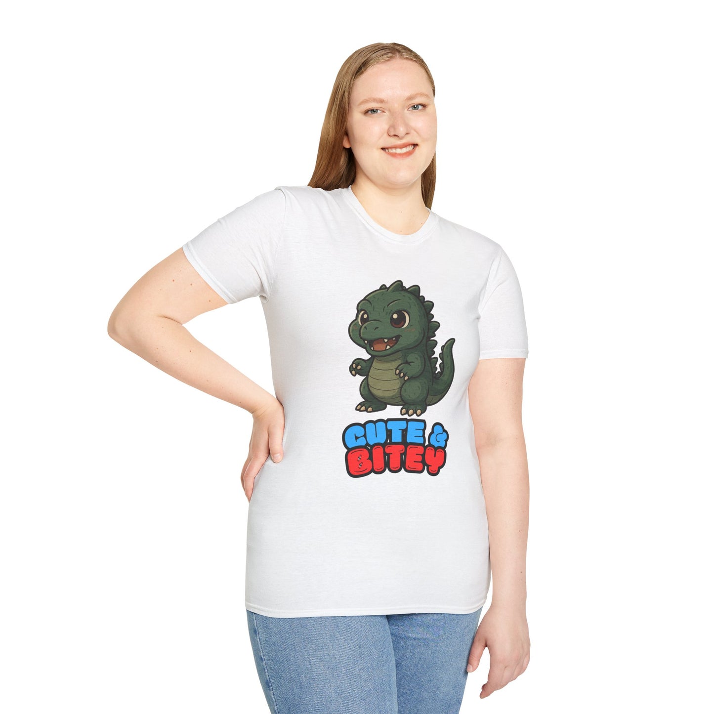 Cute & Bitey Dino - Unisex Softstyle T-Shirt