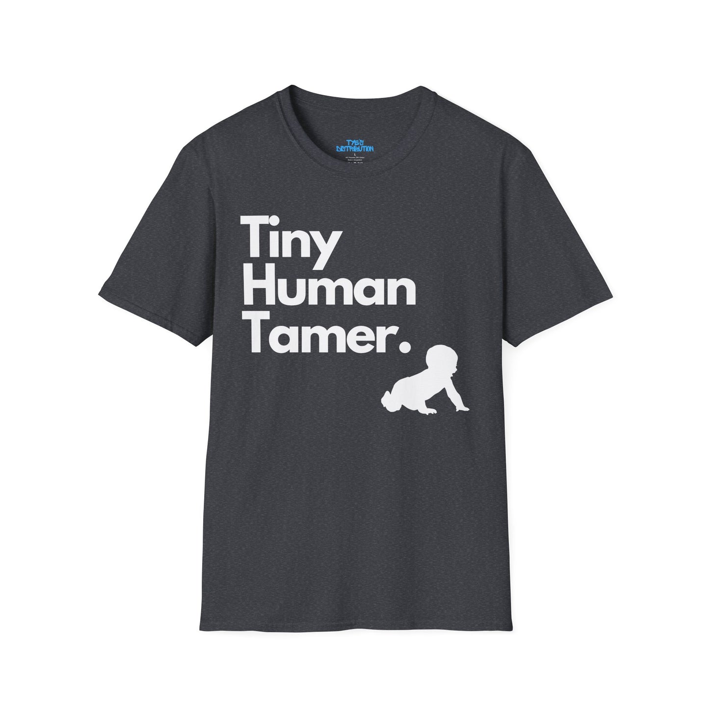 Tiny Human Tamer W/ White Design - Unisex Softstyle T-Shirt