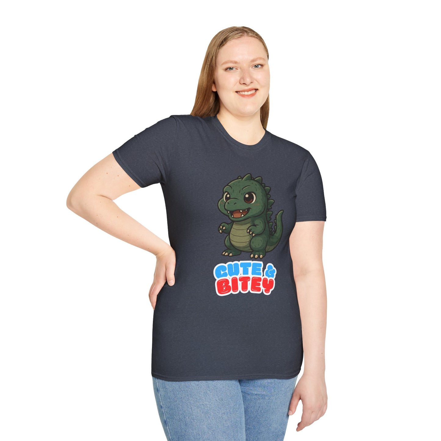 Cute & Bitey /W White Outline - Unisex Softstyle T-Shirt