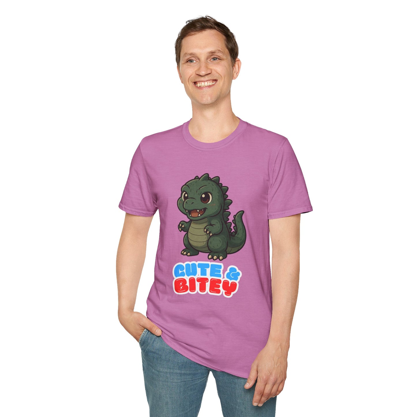 Cute & Bitey /W White Outline - Unisex Softstyle T-Shirt
