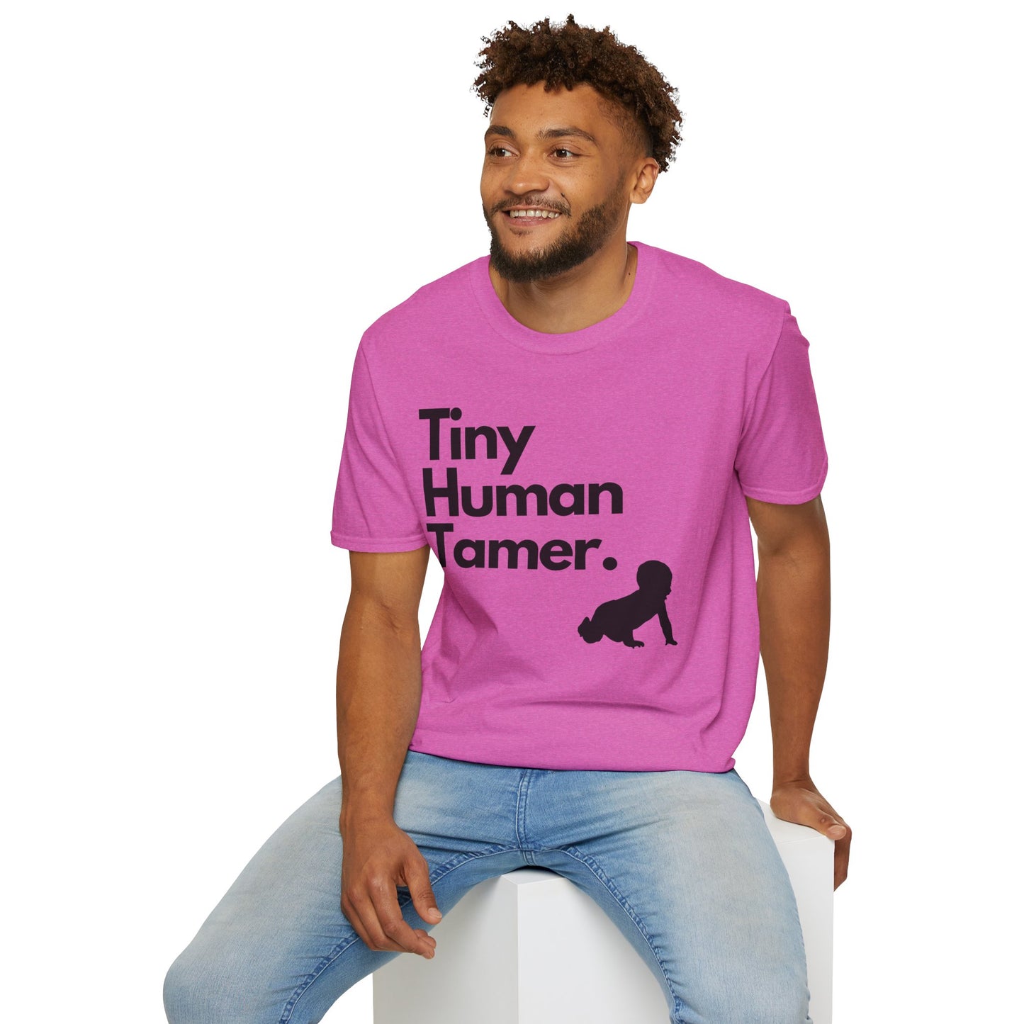 Tiny Human Tamer W/ Black Design - Unisex Softstyle T-Shirt