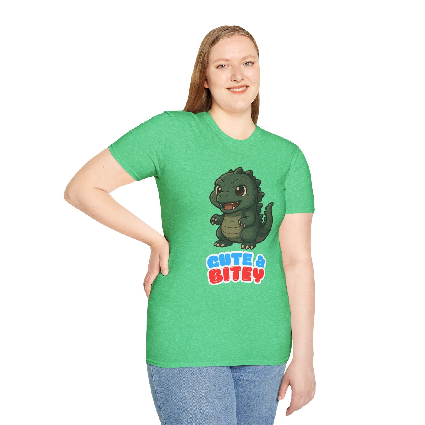 Cute & Bitey /W White Outline - Unisex Softstyle T-Shirt