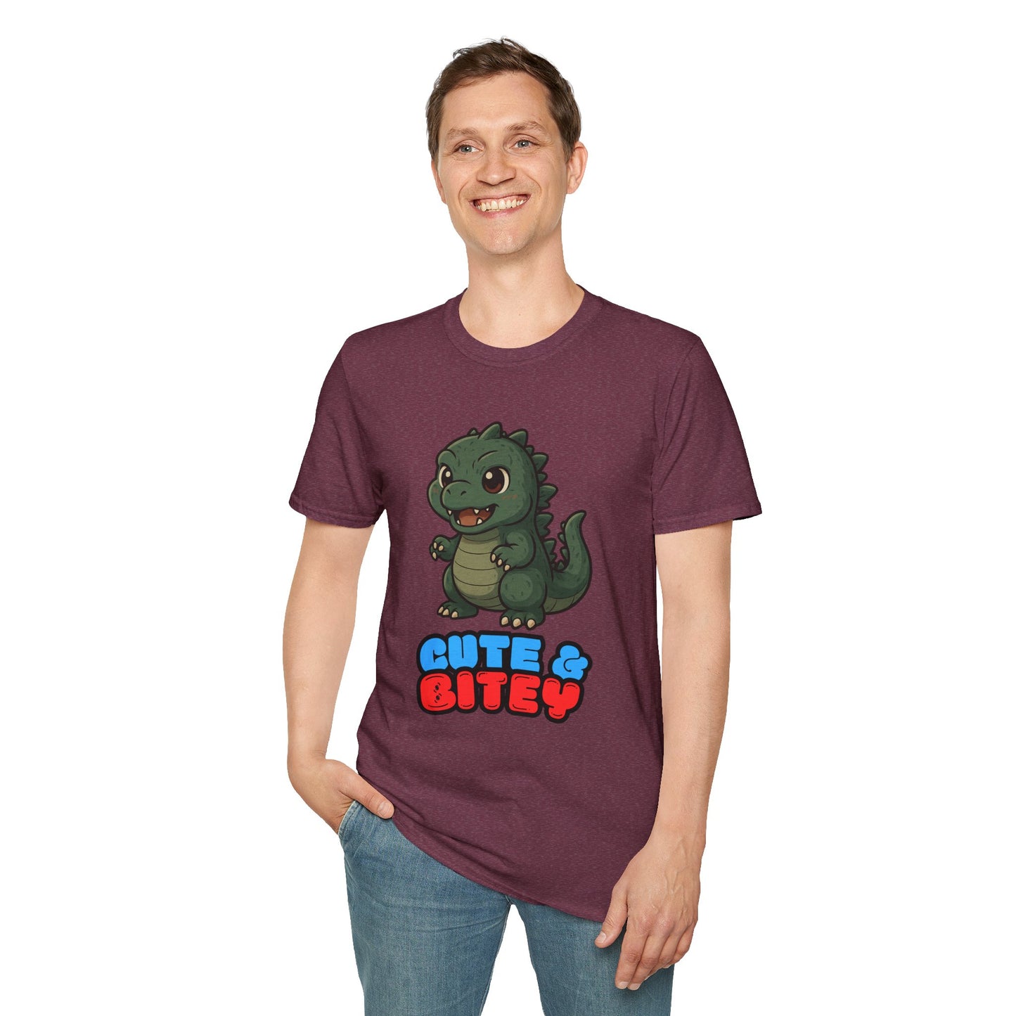 Cute & Bitey Dino - Unisex Softstyle T-Shirt