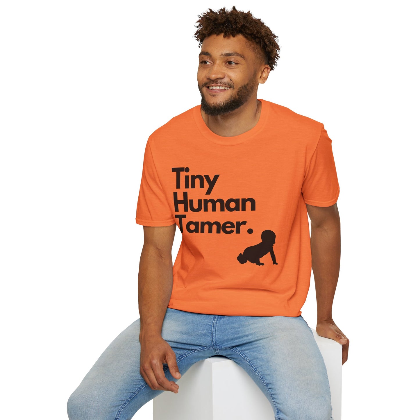 Tiny Human Tamer W/ Black Design - Unisex Softstyle T-Shirt