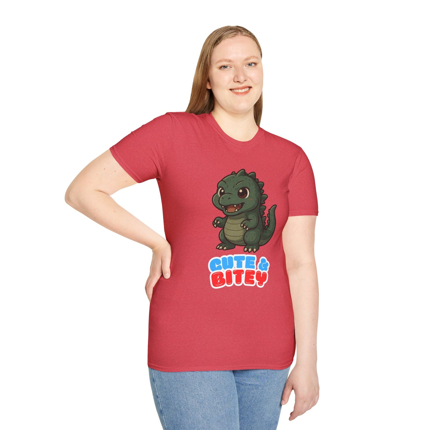 Cute & Bitey /W White Outline - Unisex Softstyle T-Shirt