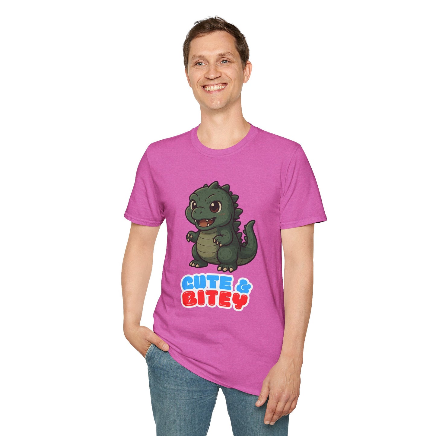 Cute & Bitey /W White Outline - Unisex Softstyle T-Shirt