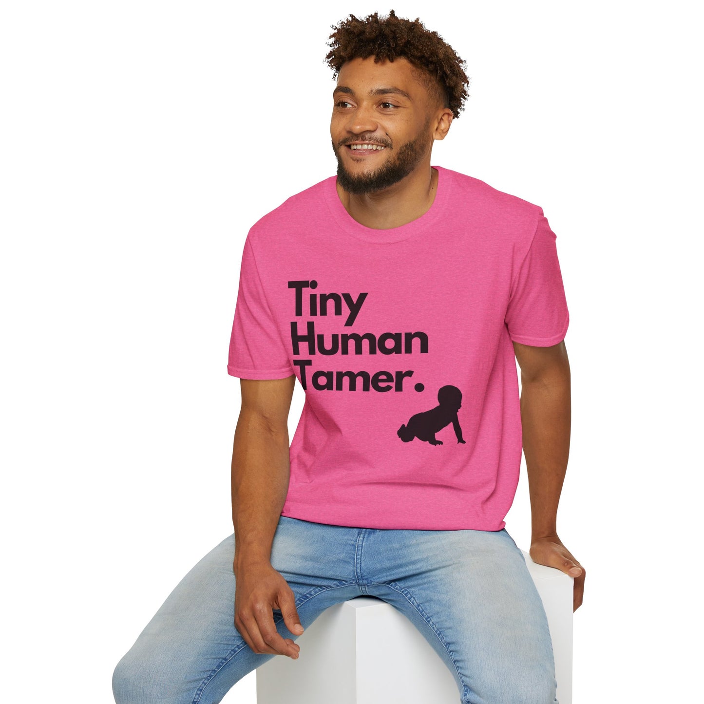 Tiny Human Tamer W/ Black Design - Unisex Softstyle T-Shirt