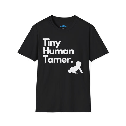 Tiny Human Tamer W/ White Design - Unisex Softstyle T-Shirt