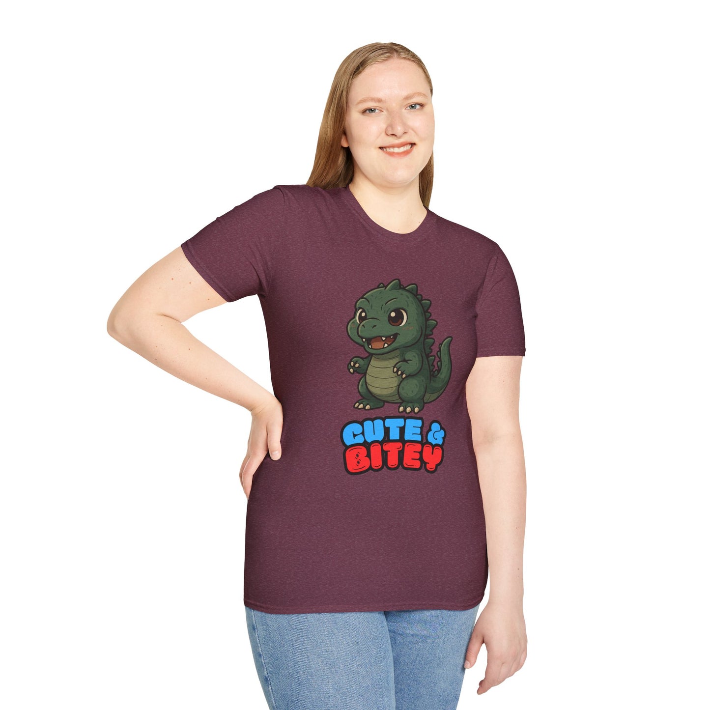 Cute & Bitey Dino - Unisex Softstyle T-Shirt