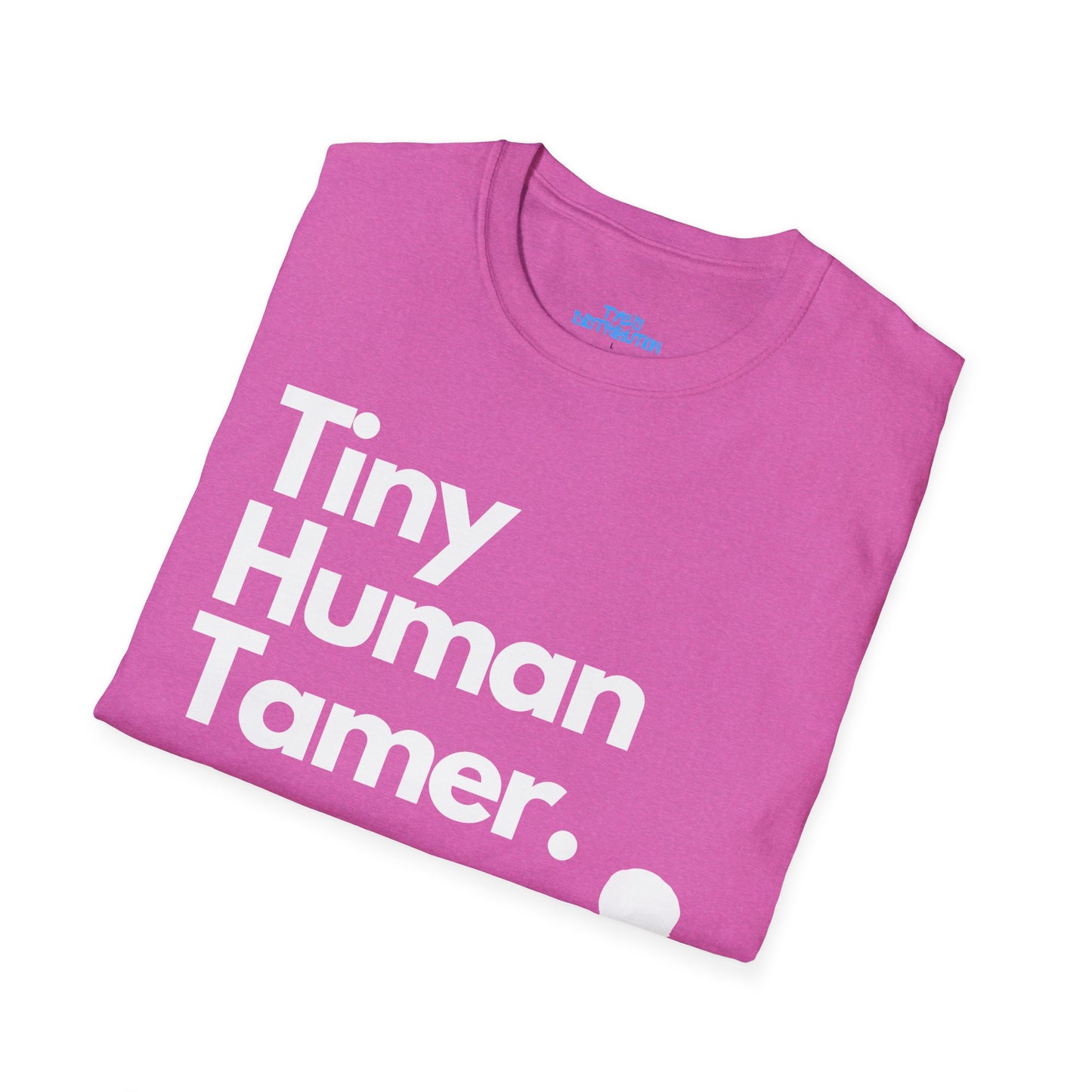 Tiny Human Tamer W/ White Design - Unisex Softstyle T-Shirt