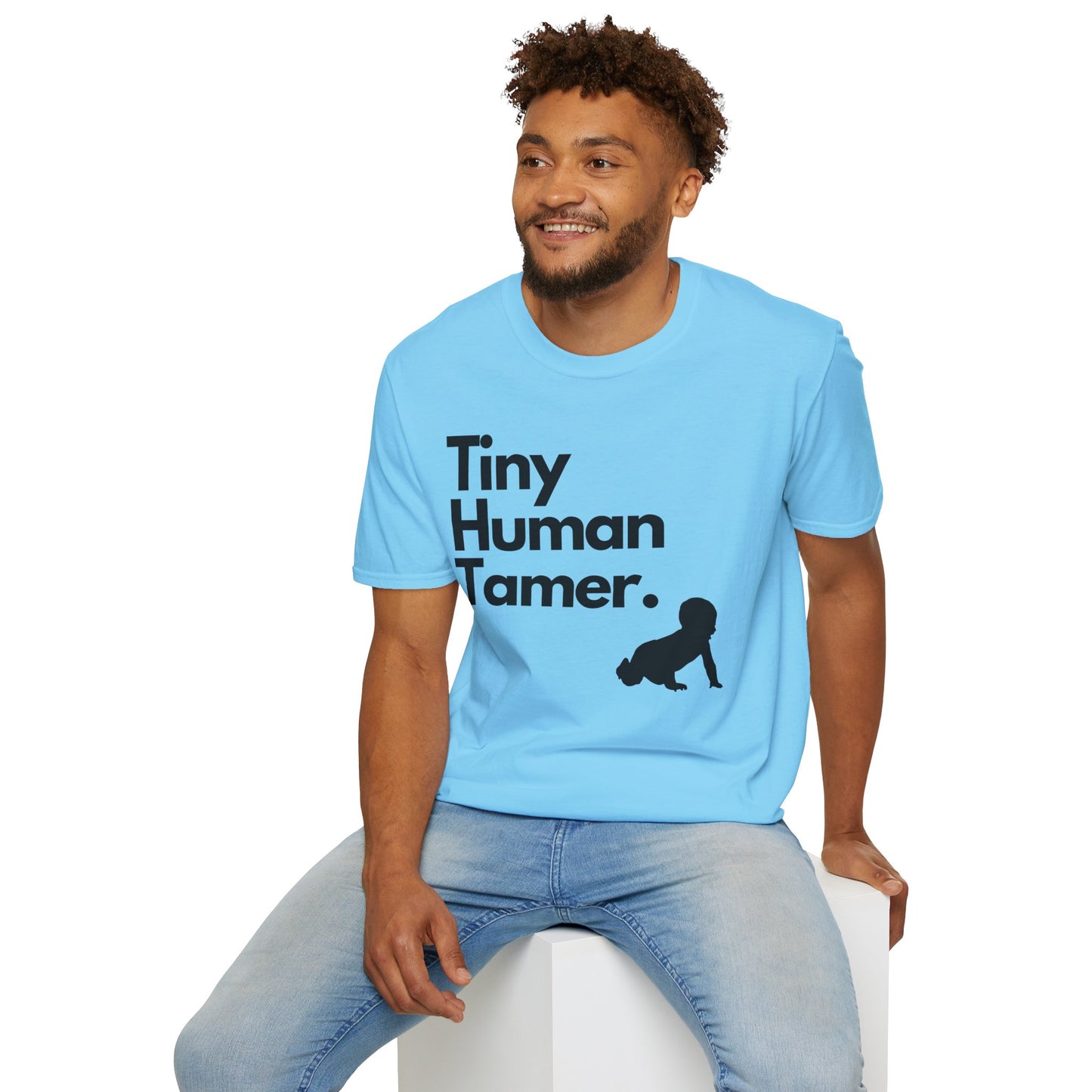 Tiny Human Tamer W/ Black Design - Unisex Softstyle T-Shirt