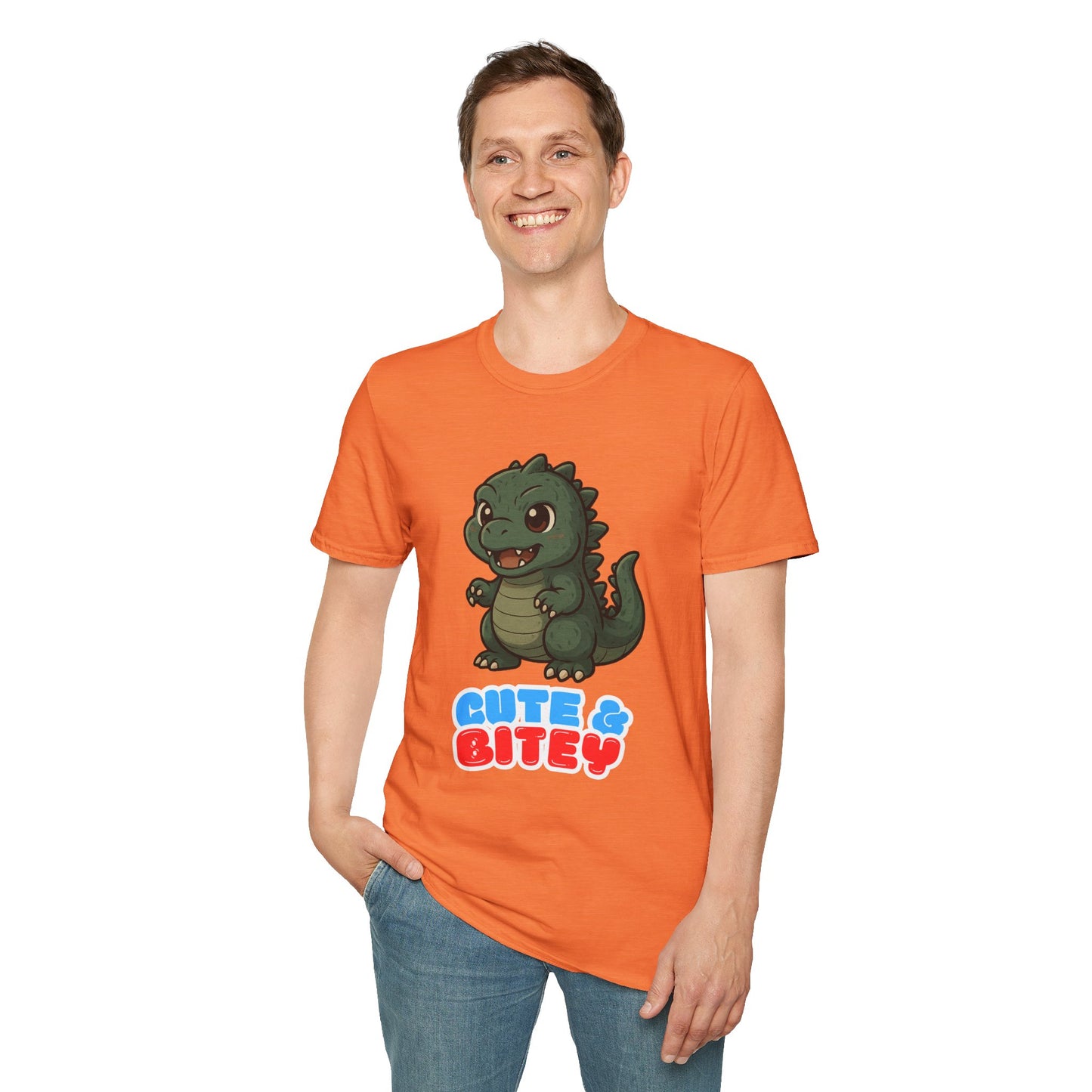 Cute & Bitey /W White Outline - Unisex Softstyle T-Shirt