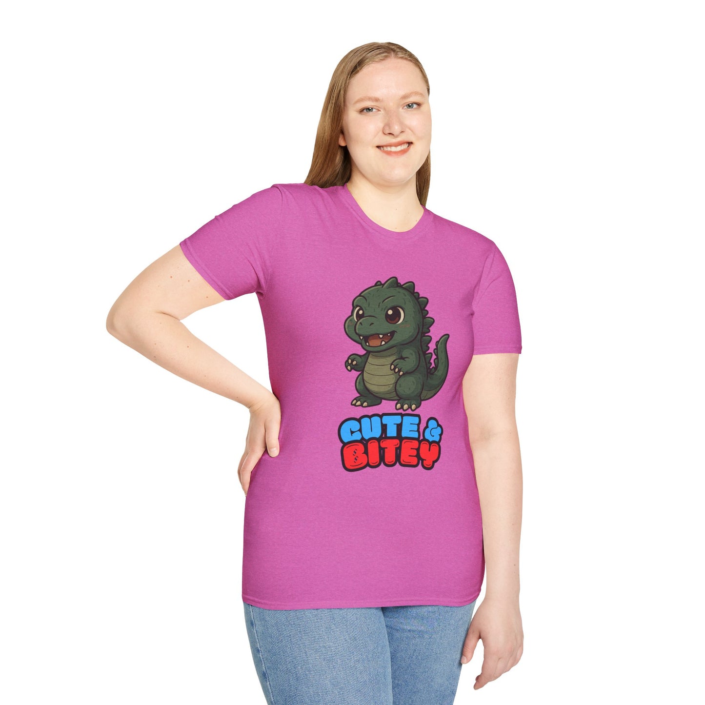 Cute & Bitey Dino - Unisex Softstyle T-Shirt