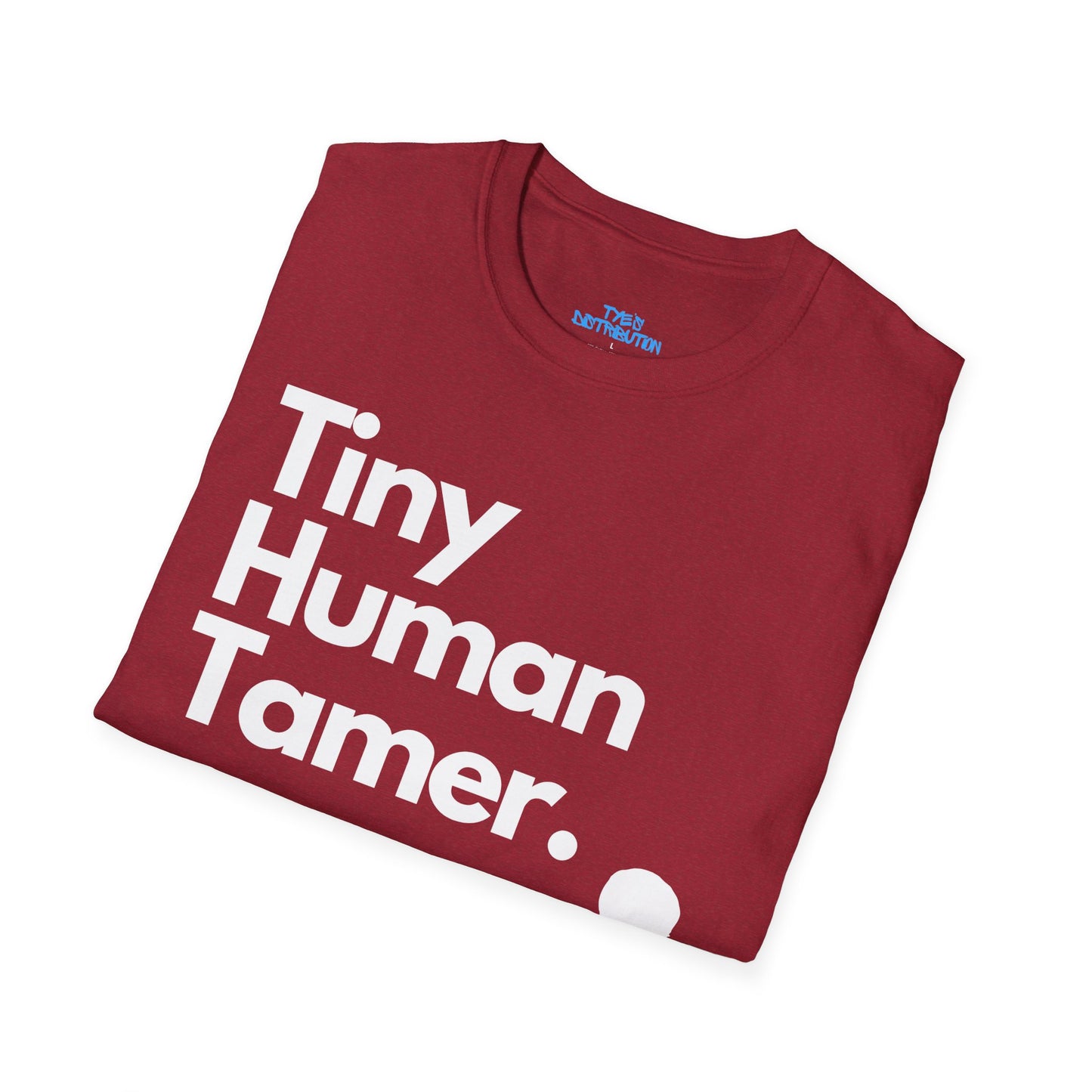Tiny Human Tamer W/ White Design - Unisex Softstyle T-Shirt