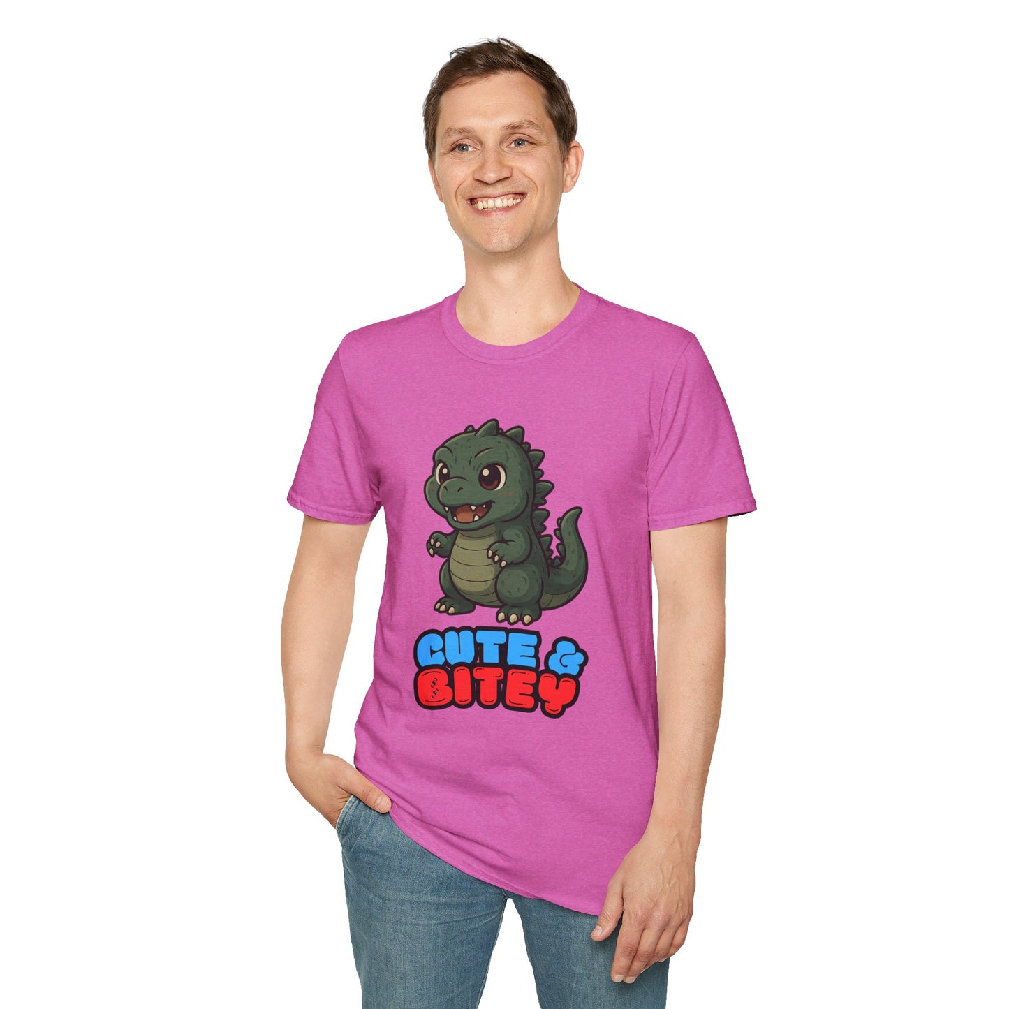 Cute & Bitey Dino - Unisex Softstyle T-Shirt