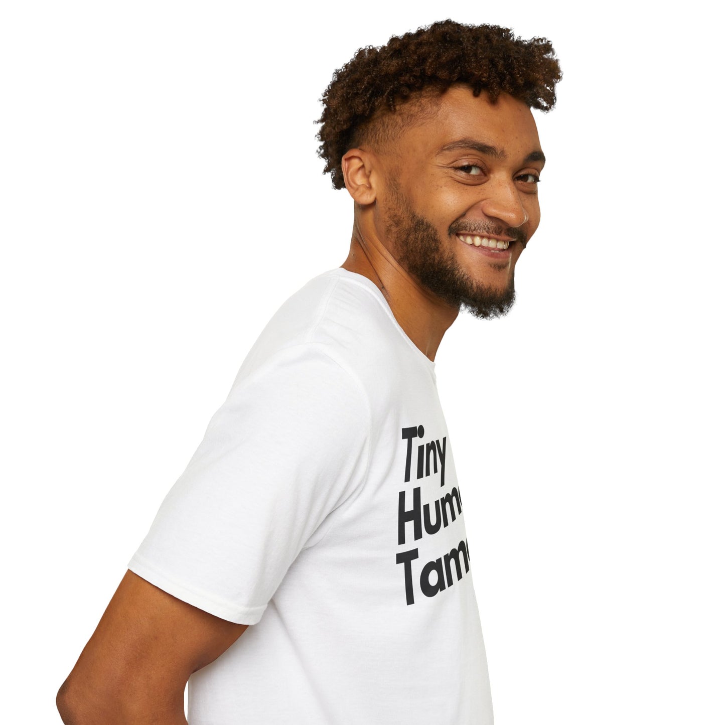 Tiny Human Tamer W/ Black Design - Unisex Softstyle T-Shirt