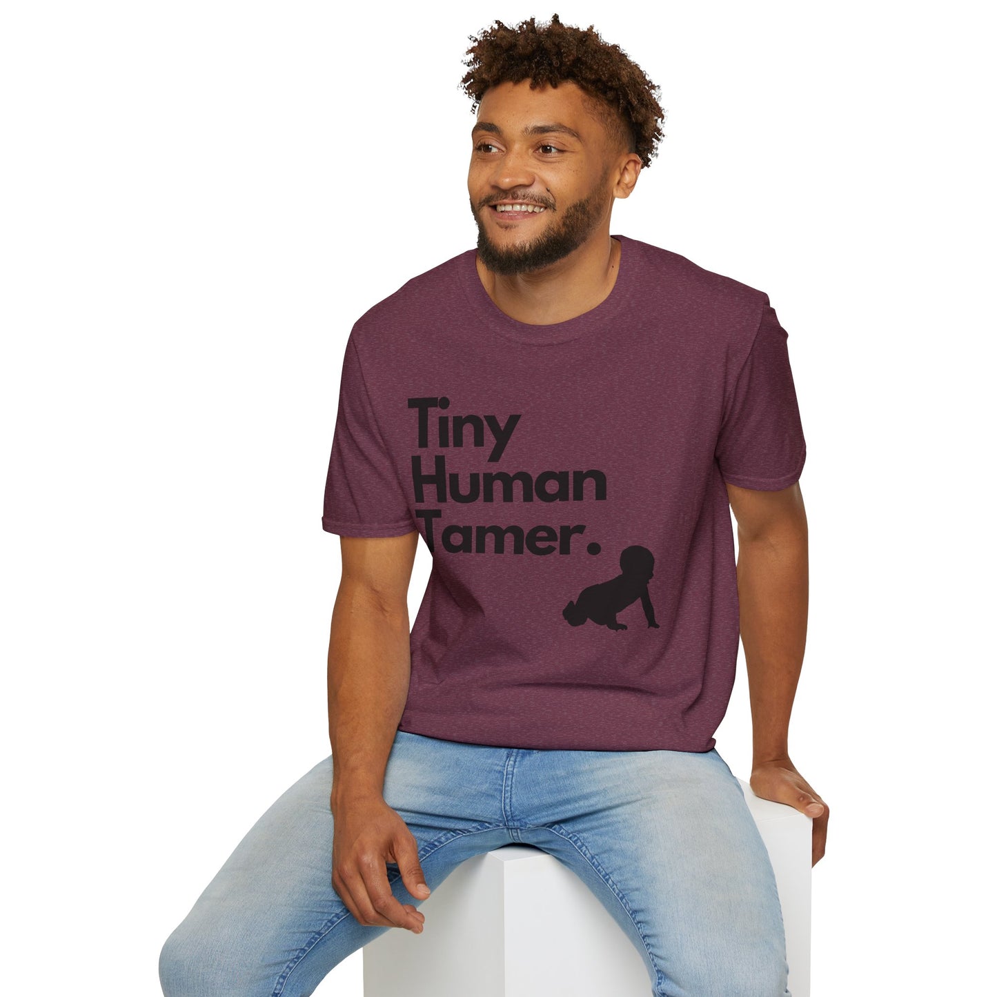 Tiny Human Tamer W/ Black Design - Unisex Softstyle T-Shirt