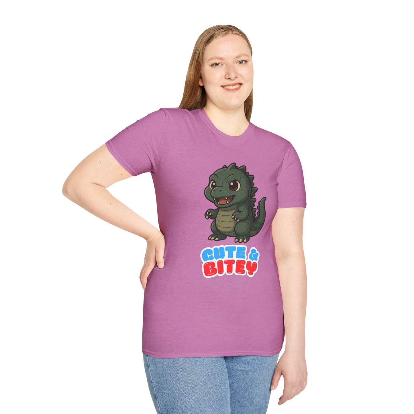 Cute & Bitey /W White Outline - Unisex Softstyle T-Shirt