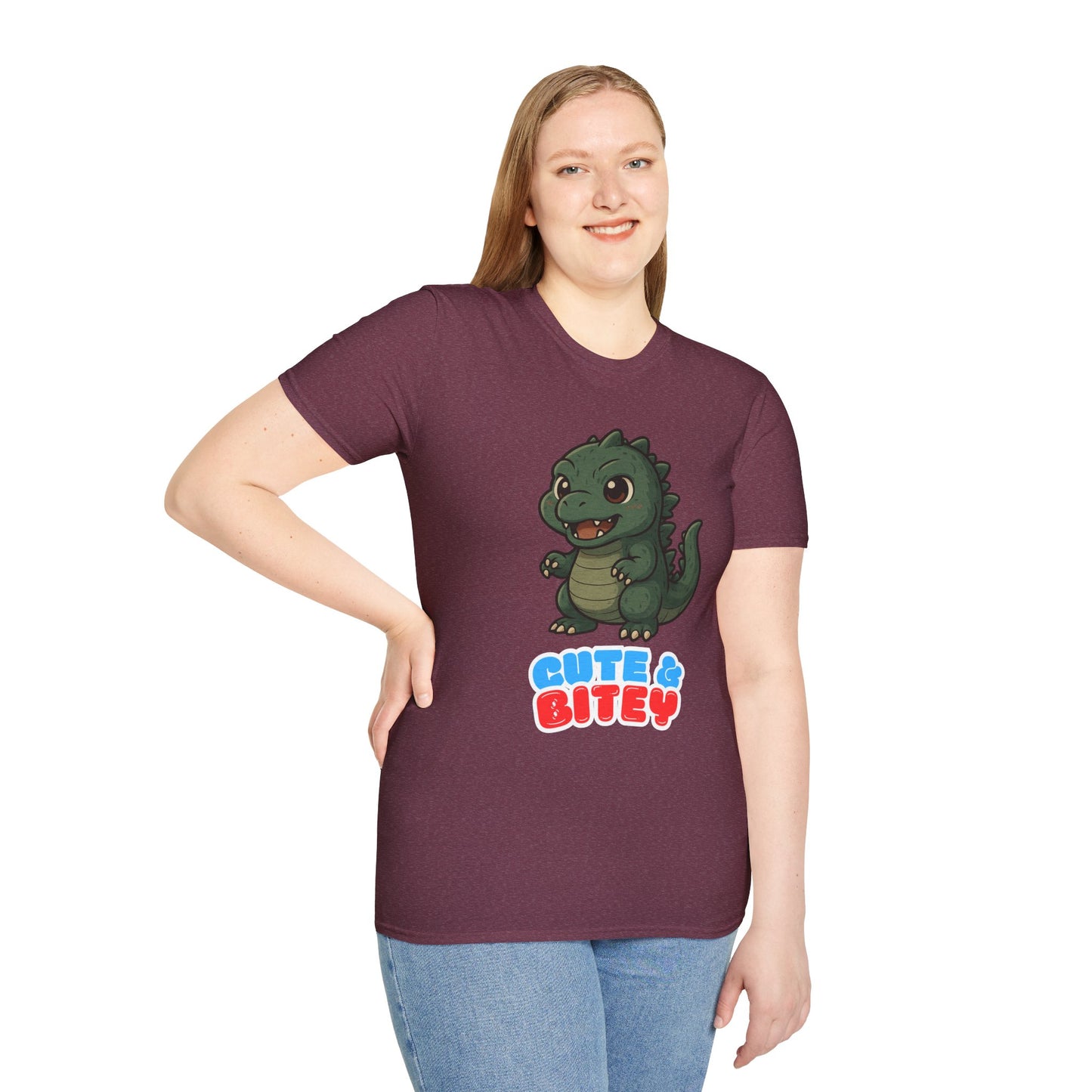 Cute & Bitey /W White Outline - Unisex Softstyle T-Shirt