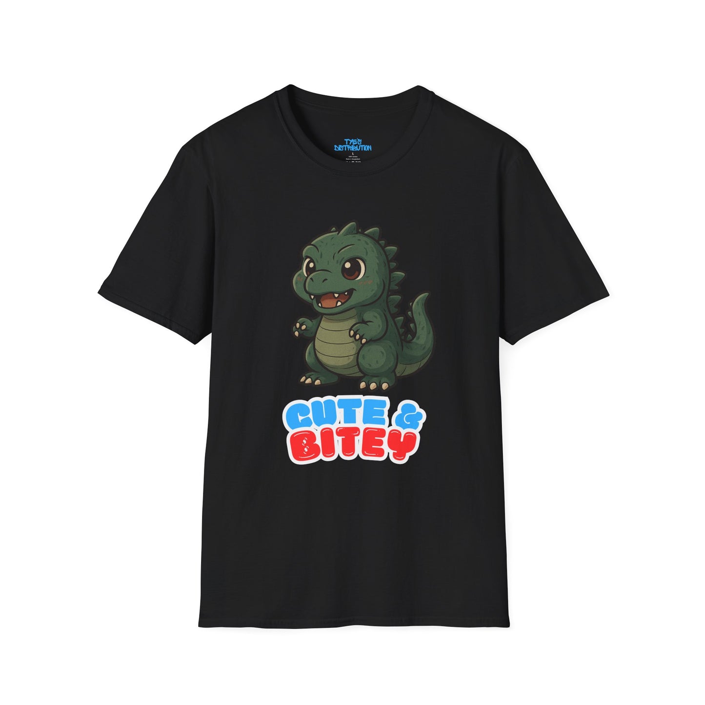 Cute & Bitey /W White Outline - Unisex Softstyle T-Shirt