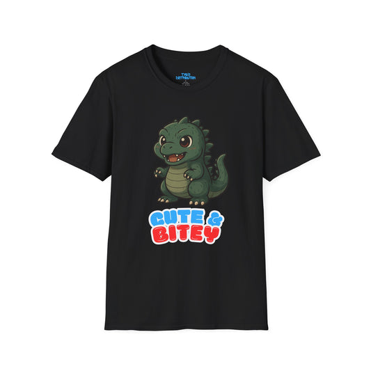 Cute & Bitey /W White Outline - Unisex Softstyle T-Shirt