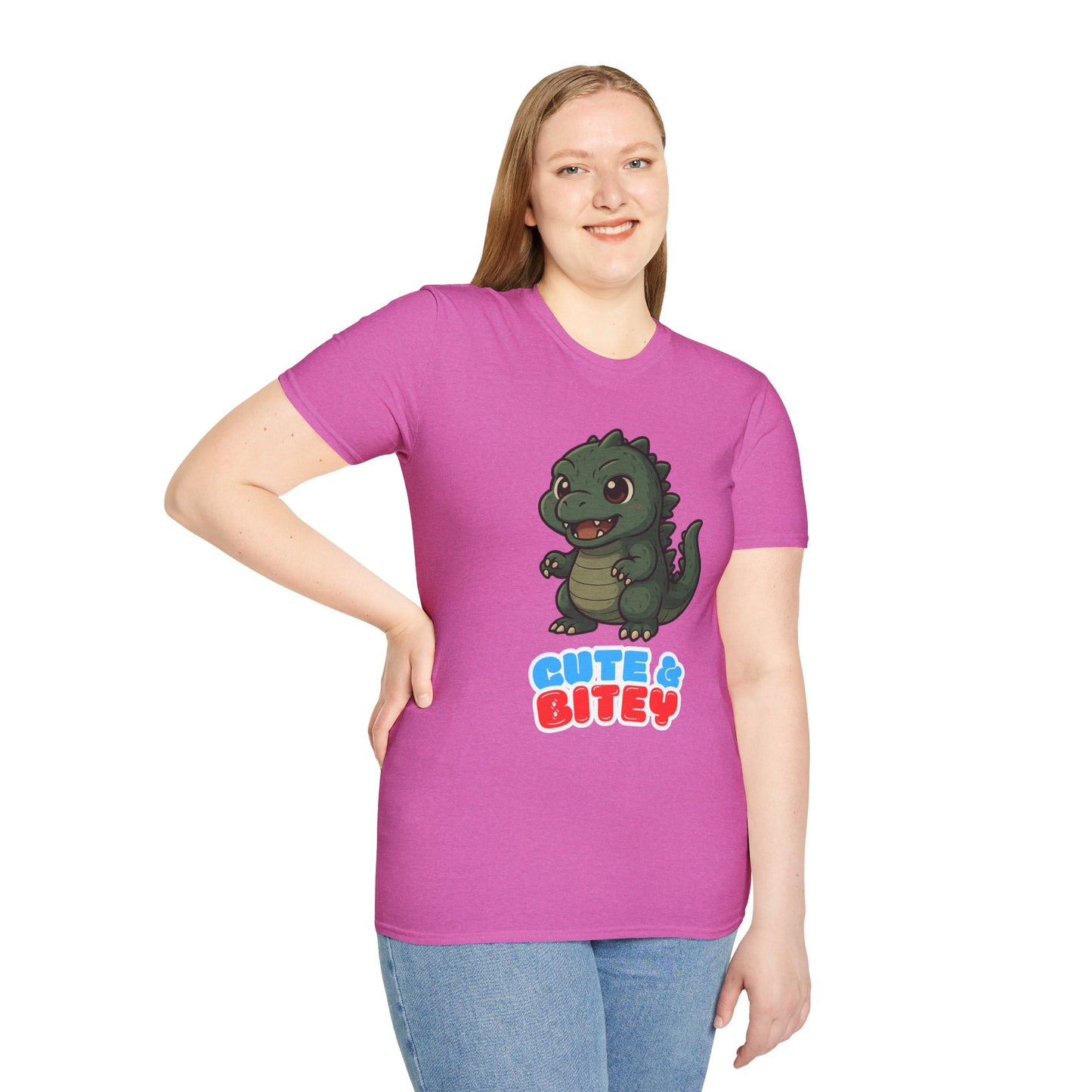 Cute & Bitey /W White Outline - Unisex Softstyle T-Shirt